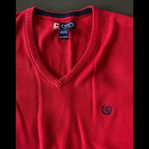 NWOT Chaps Men’s Sweater Vest Sleeveless V-Neck Embroidered Logo Sz XL